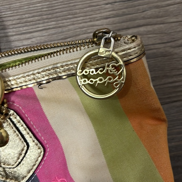 Vintage Coach Poppy Heritage Legacy Stripe Tote/Satchel Bag - Picture 9 of 16